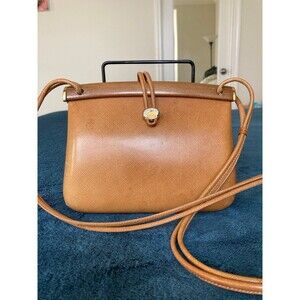 Vintage Gucci brown wood frame shoulder bag